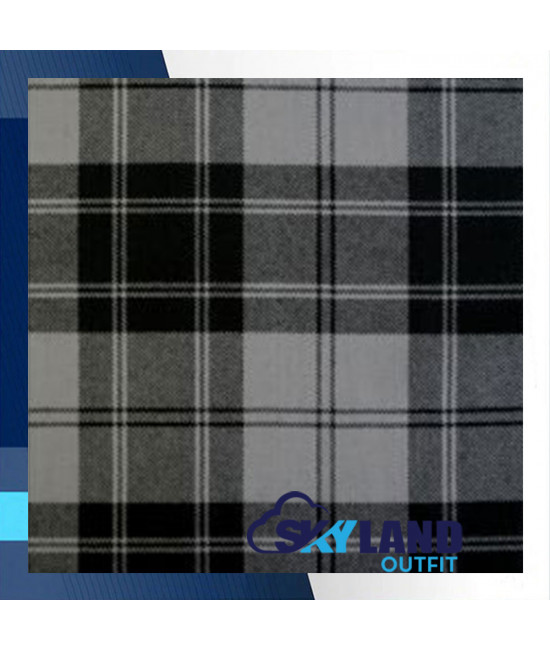 Hamilton Grey Scottish Tartan Fabric - 16 Oz Acrylic