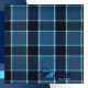 Scottish Kilt Fly Plaid with Purled Fringe in US Navy Tartan