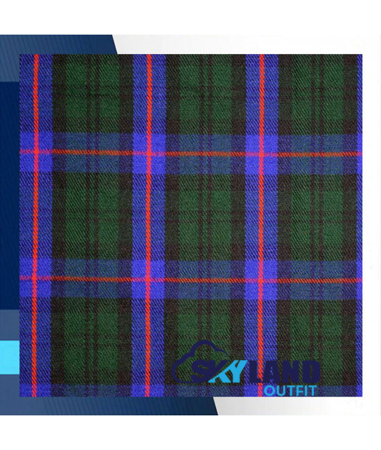 Armstrong Tartan Scottish Kilt Fly Plaid with Hand Fringed