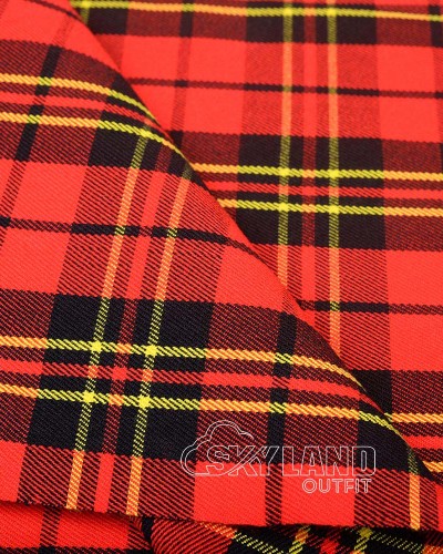Brodie Red Morrison Tartan Fabric by the Yard | 16 oz Medium Weight Brodie Red Morrison Tartan Fabric by the Yard | 16 oz Medium Weight