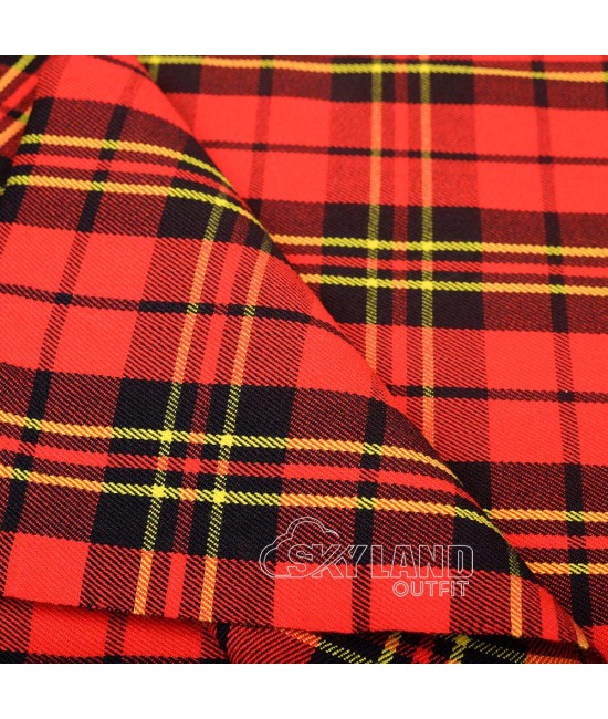 Brodie Red Morrison Tartan Fabric by the Yard | 16 oz Medium Weight Brodie Red Morrison Tartan Fabric by the Yard | 16 oz Medium Weight
