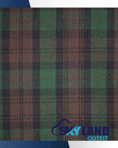 Brown Watch Tartan Medium Weight Acrylic Fabric Brown Watch Tartan Medium Weight Acrylic Fabric