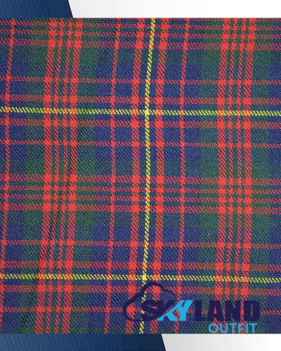 Cameron Tartan Scottish Kilt Fly Plaid with Hand Fringed