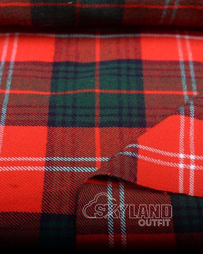 Chisholm Red Tartan Fabric | 16 oz by Yard