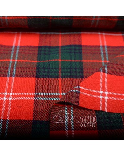 Chisholm Red Tartan Fabric | 16 oz by Yard