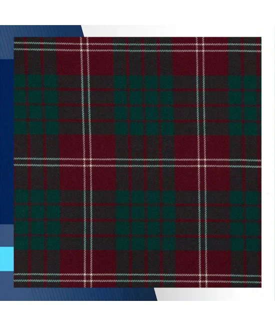 Crawford Tartan Scottish Kilt Fly Plaid with Hand Fringed