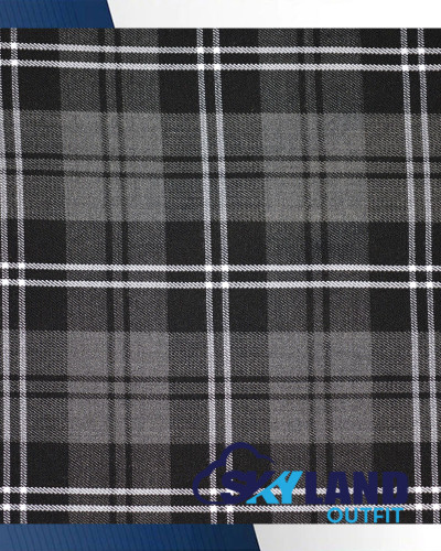 Granite Tartan Medium Weight Acrylic Fabric Granite Tartan Medium Weight Acrylic Fabric