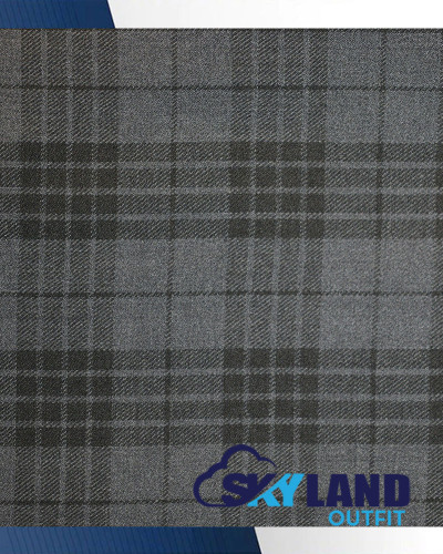 Grey Watch Tartan Medium Weight Acrylic Fabric Grey Watch Tartan Medium Weight Acrylic Fabric