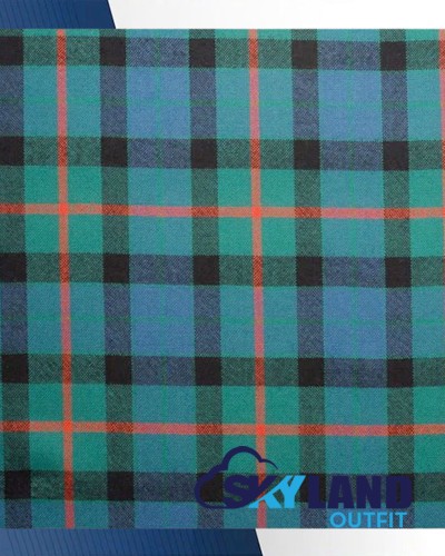 Gunn Ancient Tartan Scottish Kilt Fly Plaid with Hand Fringed Gunn Ancient Tartan Scottish Kilt Fly Plaid with Hand Fringed
