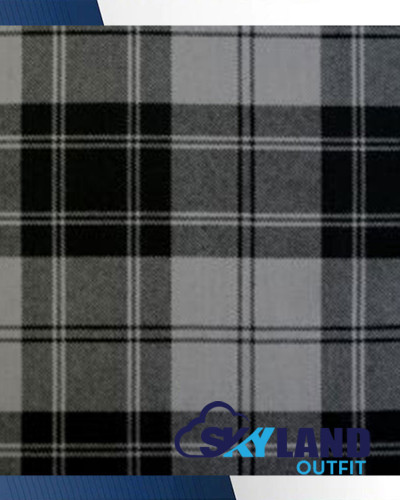 Hamilton Grey Tartan Medium Weight Acrylic Fabric Hamilton Grey Tartan Medium Weight Acrylic Fabric