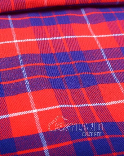 Hamilton Red Tartan Medium Weight Acrylic Fabric