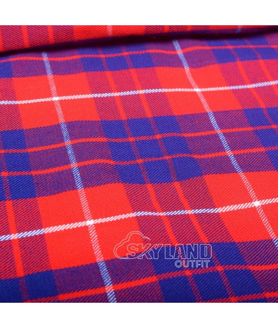 Hamilton Red Tartan Medium Weight Acrylic Fabric