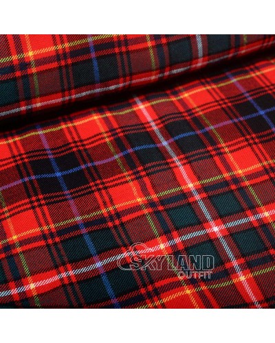 Innes Red Modern Tartan Fabric by the Yard – 16oz Acrylic Wool