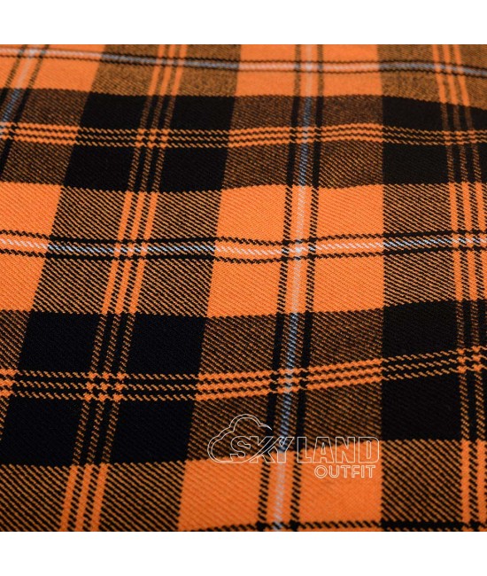 Johnstone Orange & Black Tartan Fabric - Medium Weight Acrylic Fabric