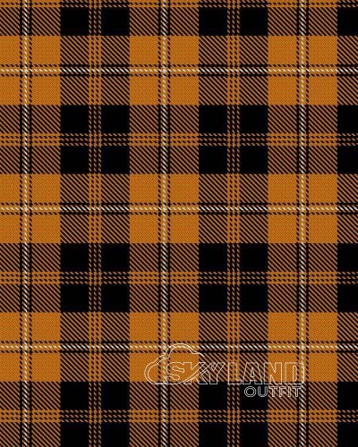 Johnstone Orange & Black Tartan Fabric - Medium Weight Acrylic Fabric