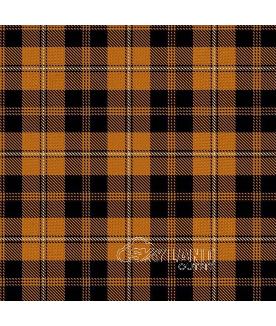 Johnstone Orange & Black Tartan Fabric - Medium Weight Acrylic Fabric