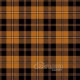 Johnstone Orange & Black Tartan Fabric - Medium Weight Acrylic Fabric