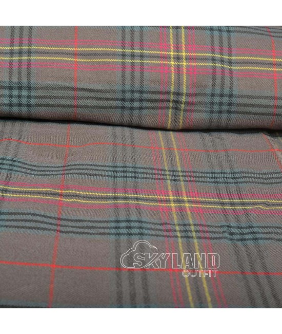 Kennedy Weathered Tartan Fabric by Yard | Medium Weight Acrylic | Clan Kennedy