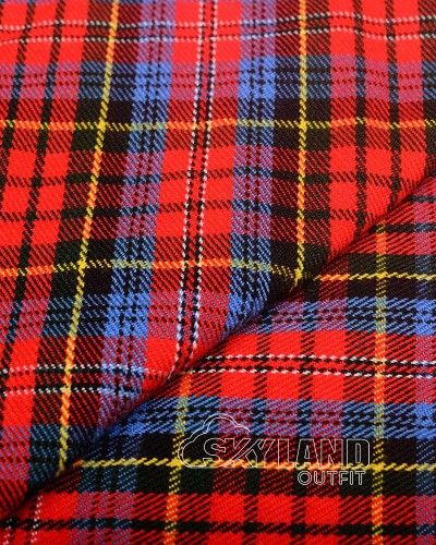 MacPherson Red Tartan Fabric by the Yard – 16 oz Scottish Fabric