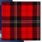 Ramsey Red Tartan Scottish Kilt Fly Plaid with Hand Fringed