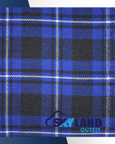 Ramsey Blue Tartan Medium Weight Acrylic Fabric Ramsey Blue Tartan Medium Weight Acrylic Fabric