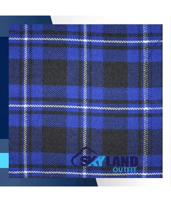 Ramsey Blue Tartan Medium Weight Acrylic Fabric Ramsey Blue Tartan Medium Weight Acrylic Fabric