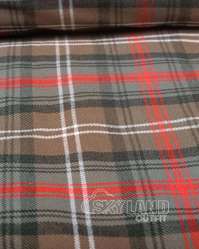 Sutherland Old Weathered Tartan Fabric - Medium Weight Acrylic Fabric Sutherland Old Weathered Tartan Fabric - Medium Weight Acrylic Fabric