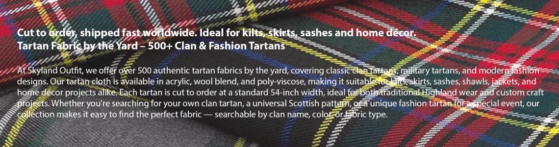 TARTAN FABRIC PER YARD