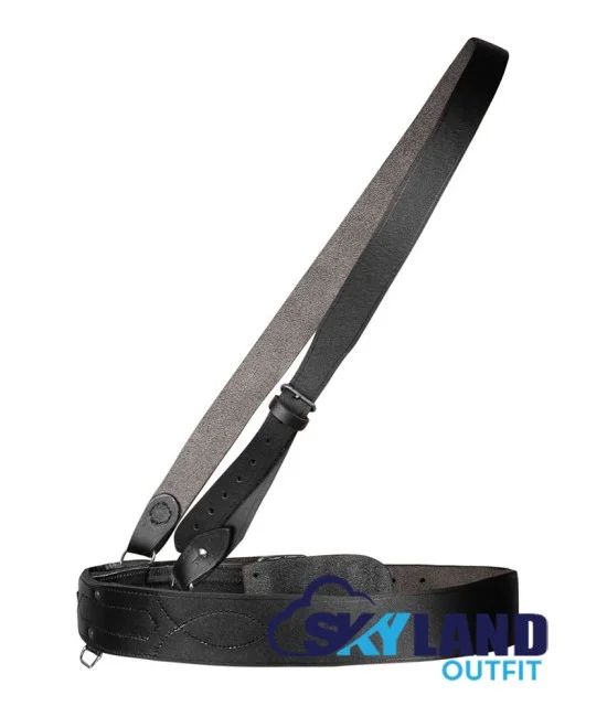 Sam Browne Black Belt with Crossover Shoulder Strap - British Military Belts Sam Browne Black Belt with Crossover Shoulder Strap - British Military Belts