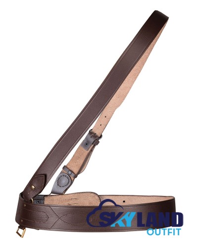 Sam Browne Brown Leather Belt with Crossover Shoulder Strap - British Military Belts Sam Browne Brown Leather Belt with Crossover Shoulder Strap - British Military Belts