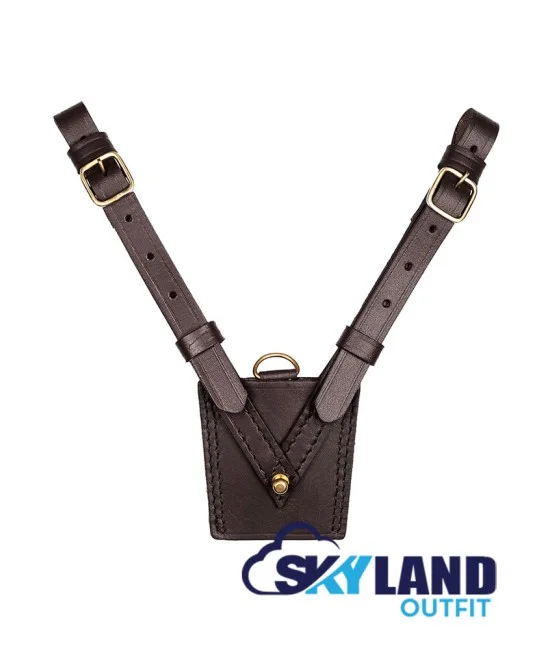 Sam Browne Brown Leather Belt with Crossover Shoulder Strap - British Military Belts Sam Browne Brown Leather Belt with Crossover Shoulder Strap - British Military Belts
