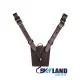 Sam Browne Brown Leather Belt with Crossover Shoulder Strap - British Military Belts Sam Browne Brown Leather Belt with Crossover Shoulder Strap - British Military Belts