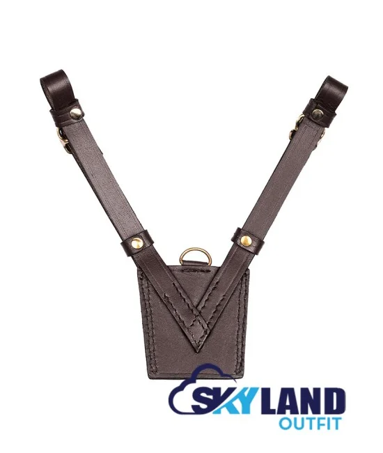 Sam Browne Brown Leather Belt with Crossover Shoulder Strap - British Military Belts Sam Browne Brown Leather Belt with Crossover Shoulder Strap - British Military Belts
