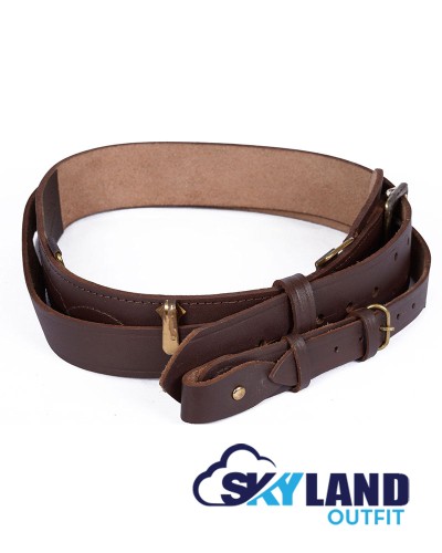 Sam Browne Belt 1 1/4'' Leather Shoulder Strap with D-Rings – Cross Strap for Duty Belt Sam Browne Belt 1 1/4'' Leather Shoulder Strap with D-Rings – Cross Strap for Duty Belt