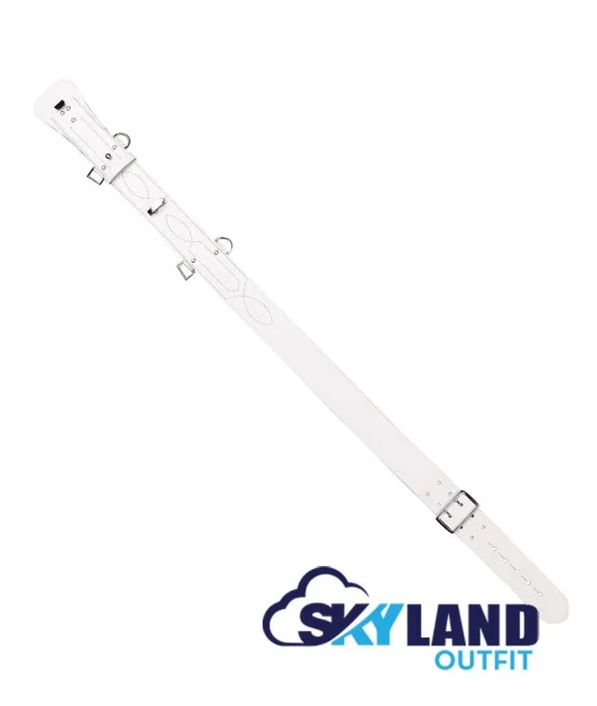 Sam Browne White Leather Belt with Crossover Shoulder Strap - British Military Belts Sam Browne White Leather Belt with Crossover Shoulder Strap - British Military Belts