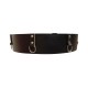 Black Leather Double Buckle D-Ring Kilt Belt with Pirate Belt