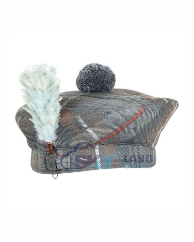 Scottish Mackenzie Weathered Tartan Balmoral Hat Military Highlander Kilt Cap Scottish Mackenzie Weathered Tartan Balmoral Hat Military Highlander Kilt Cap