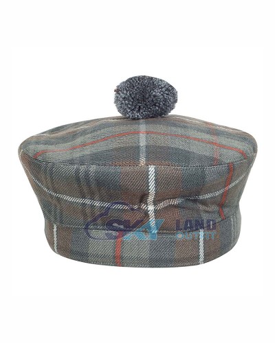 Scottish Mackenzie Weathered Tartan Balmoral Hat Military Highlander Kilt Cap Scottish Mackenzie Weathered Tartan Balmoral Hat Military Highlander Kilt Cap
