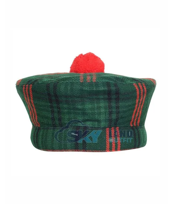 Scottish Ross Hunting Tartan Balmoral Hat Military Highlander Kilt Cap Scottish Ross Hunting Tartan Balmoral Hat Military Highlander Kilt Cap