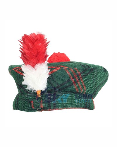 Scottish Ross Hunting Tartan Balmoral Hat Military Highlander Kilt Cap Scottish Ross Hunting Tartan Balmoral Hat Military Highlander Kilt Cap