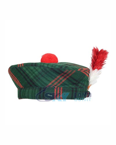 Scottish Ross Hunting Tartan Balmoral Hat Military Highlander Kilt Cap Scottish Ross Hunting Tartan Balmoral Hat Military Highlander Kilt Cap