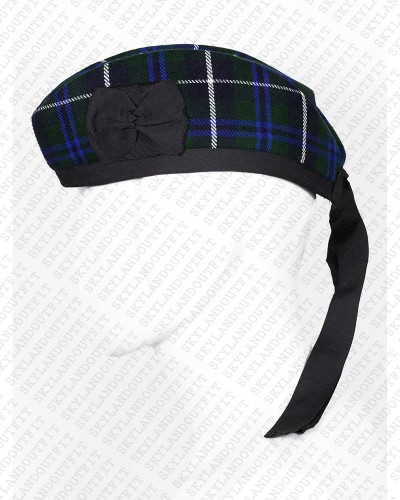 Glengarry Hat Military Bonnet Bagpiper Blue Douglas Tartan Cap Glengarry Hat Military Bonnet Bagpiper Blue Douglas Tartan Cap