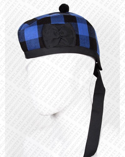 Glengarry Hat Military Bonnet Bagpiper Buffalo Plaid Tartan Cap Glengarry Hat Military Bonnet Bagpiper Buffalo Plaid Tartan Cap