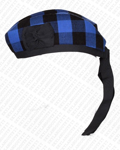Glengarry Hat Military Bonnet Bagpiper Buffalo Plaid Tartan Cap Glengarry Hat Military Bonnet Bagpiper Buffalo Plaid Tartan Cap
