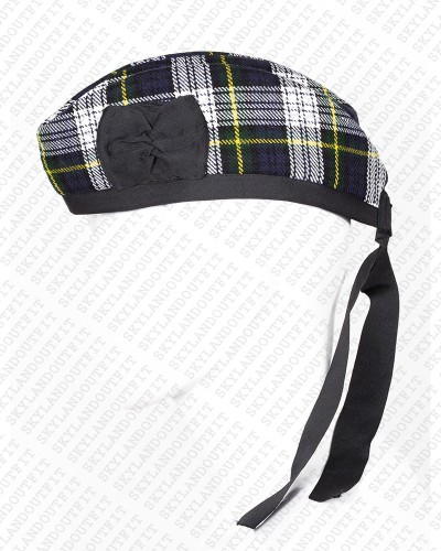 Glengarry Hat Military Bonnet Bagpiper Dress Gordon Tartan Cap Glengarry Hat Military Bonnet Bagpiper Dress Gordon Tartan Cap