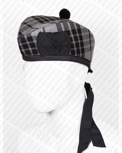 Glengarry Hat Military Bonnet Bagpiper Grey Watch Tartan Cap Glengarry Hat Military Bonnet Bagpiper Grey Watch Tartan Cap