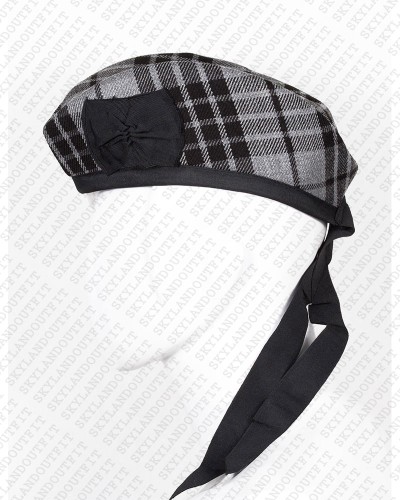 Glengarry Hat Military Bonnet Bagpiper Grey Watch Tartan Cap Glengarry Hat Military Bonnet Bagpiper Grey Watch Tartan Cap