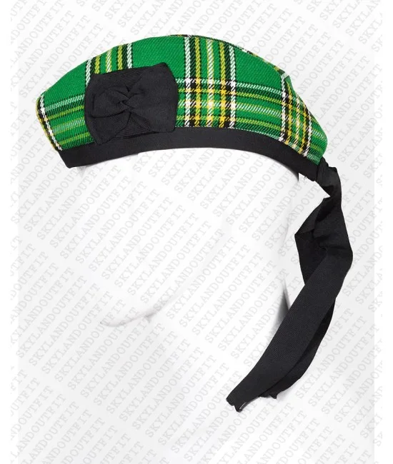 Glengarry Hat Military Bonnet Bagpiper Irish National Tartan Cap
