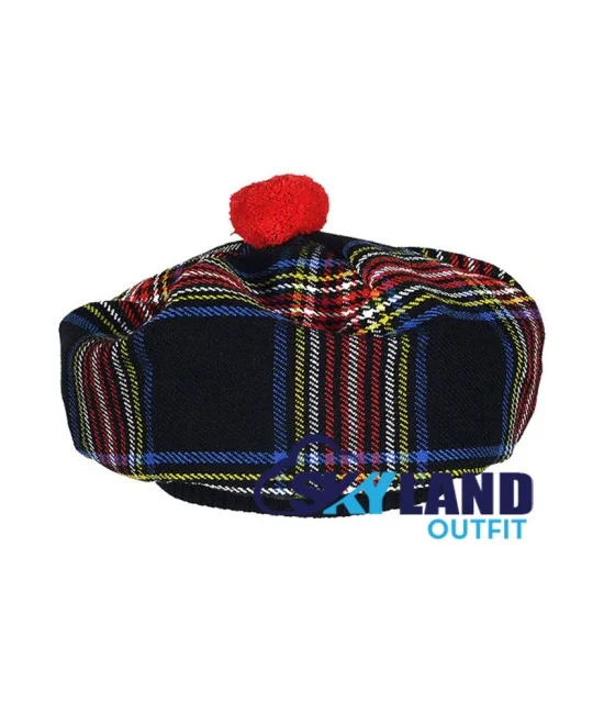 Chapeau écossais Tam O'Shanter Tartan - Bonnet Traditionnel Avec Pompon, Taille Unique Homme