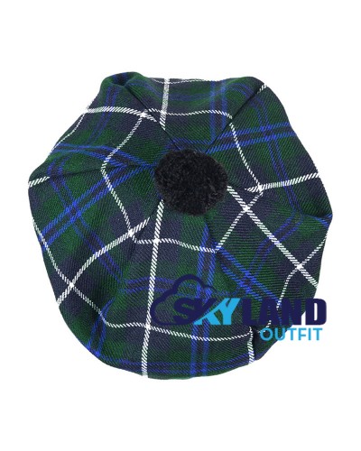 Tam o' Shanter Tammy Hat Flat Bonnet Blue Douglas Tartan